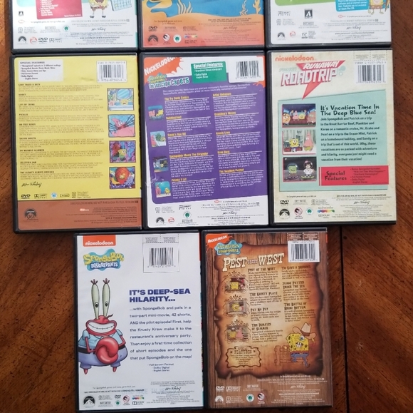 8 Spongebob Squarepants Dvd Lot. All watched and work perfectly. Over 50 episode - Picture 3 of 4